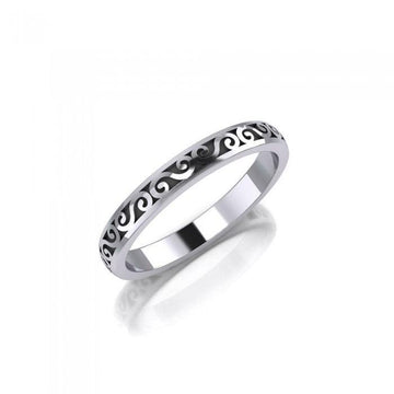 Celtic Silver Spiral Ring TR014 - Jewelry